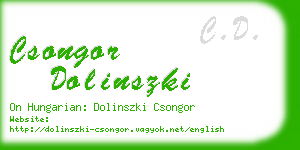 csongor dolinszki business card